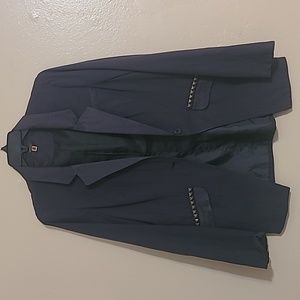 Free People Gray Studded Blazer